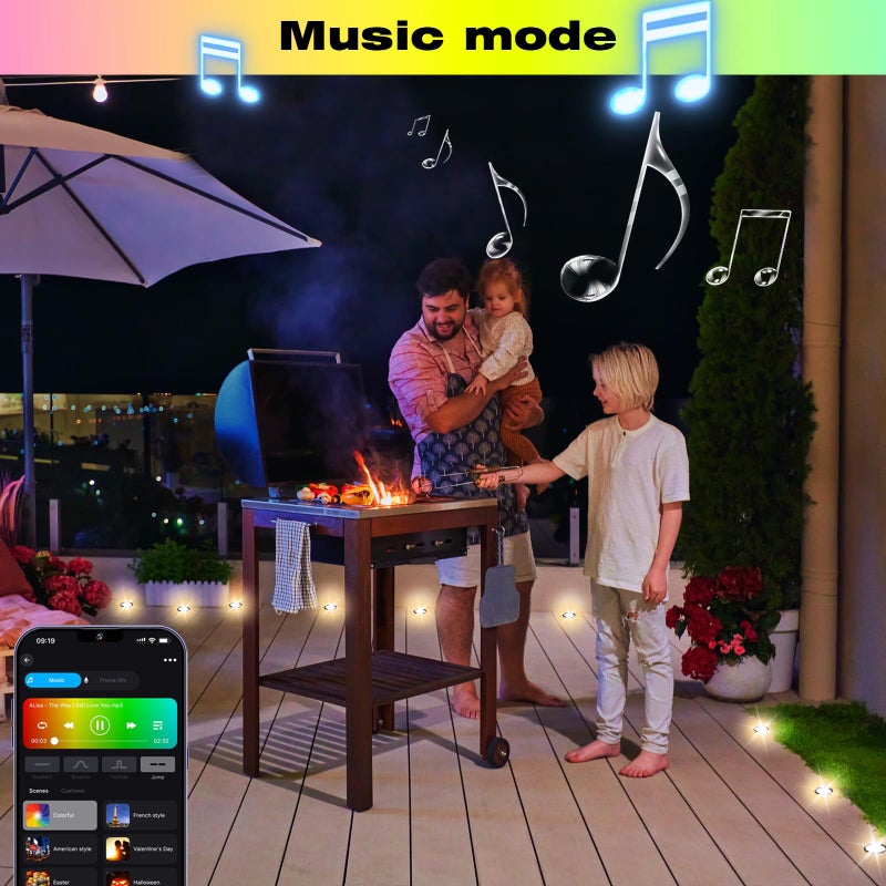 FVTLED WiFi Deck Lights, WiFi Controlled 20pcs Low Voltage LED Deck Lights Kit Î¦1.38 Outdoor Recessed Step Stair Warm White LED Lighting Compatible with Alexa Google Home, Black - Image 5